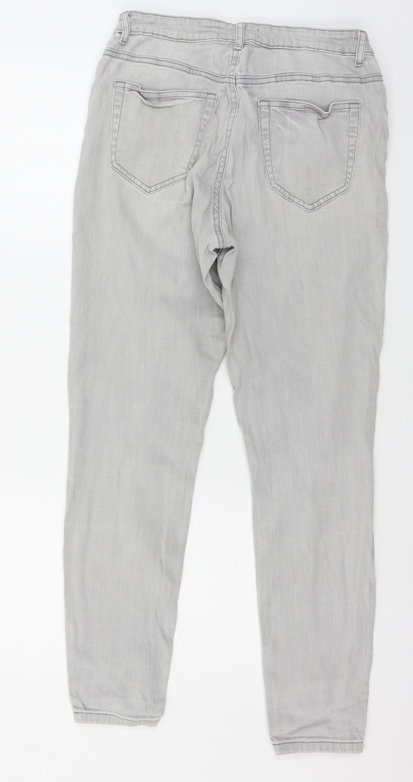 Denim & Co. Womens Grey  Denim Skinny Jeans Size 14 L27 in