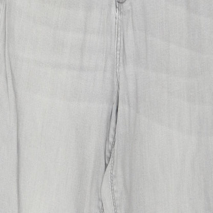 Denim & Co. Womens Grey  Denim Skinny Jeans Size 14 L27 in