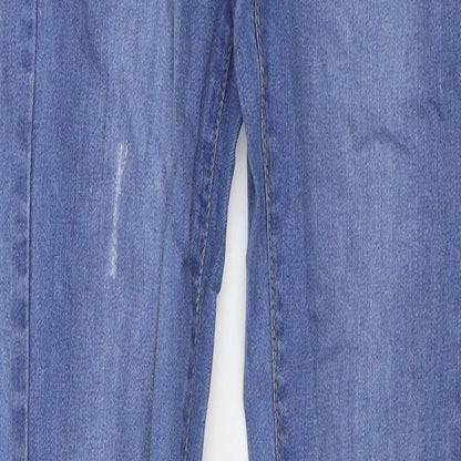 Boohoo Womens Blue  Denim Skinny Jeans Size 8 L34 in