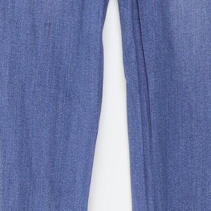 Boohoo Womens Blue  Denim Skinny Jeans Size 8 L34 in