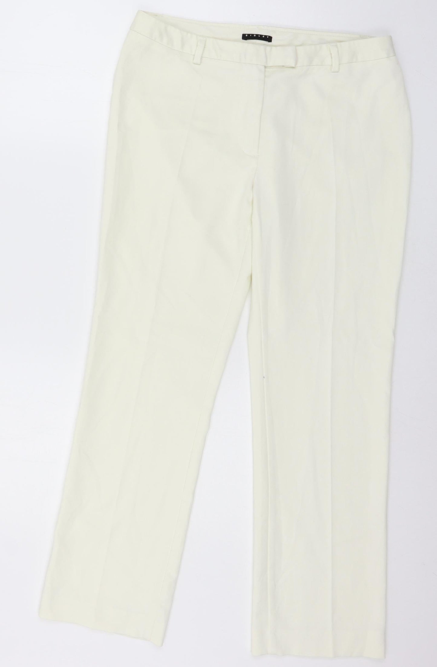Womens UK Size 32 in Sisley Regular Fit  Ivory Trousers