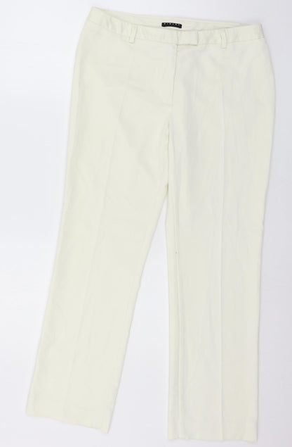 Womens UK Size 32 in Sisley Regular Fit  Ivory Trousers