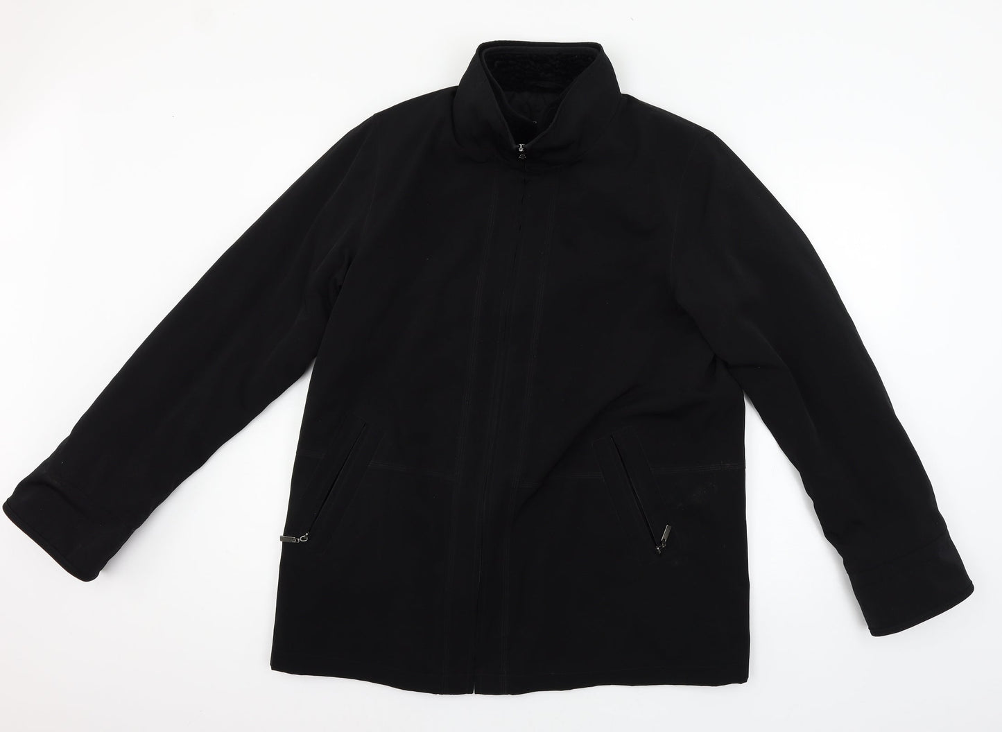 Mens UK Size S Gallery Black Overcoat