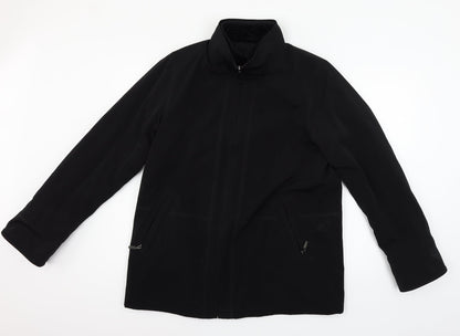 Mens UK Size S Gallery Black Overcoat