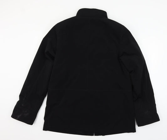 Mens UK Size S Gallery Black Overcoat