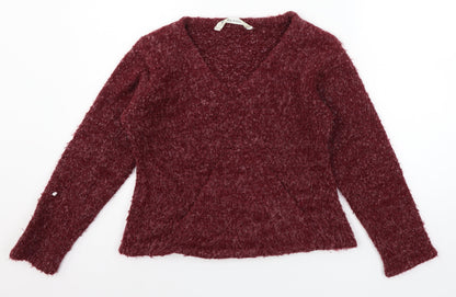 Genghis Khan Womens Purple  Knit Pullover Jumper Size XS