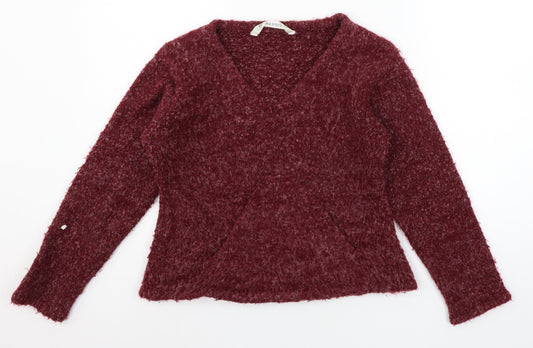 Genghis Khan Womens Purple  Knit Pullover Jumper Size XS