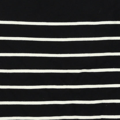George Womens Black Striped Knit Pullover Jumper Size 12