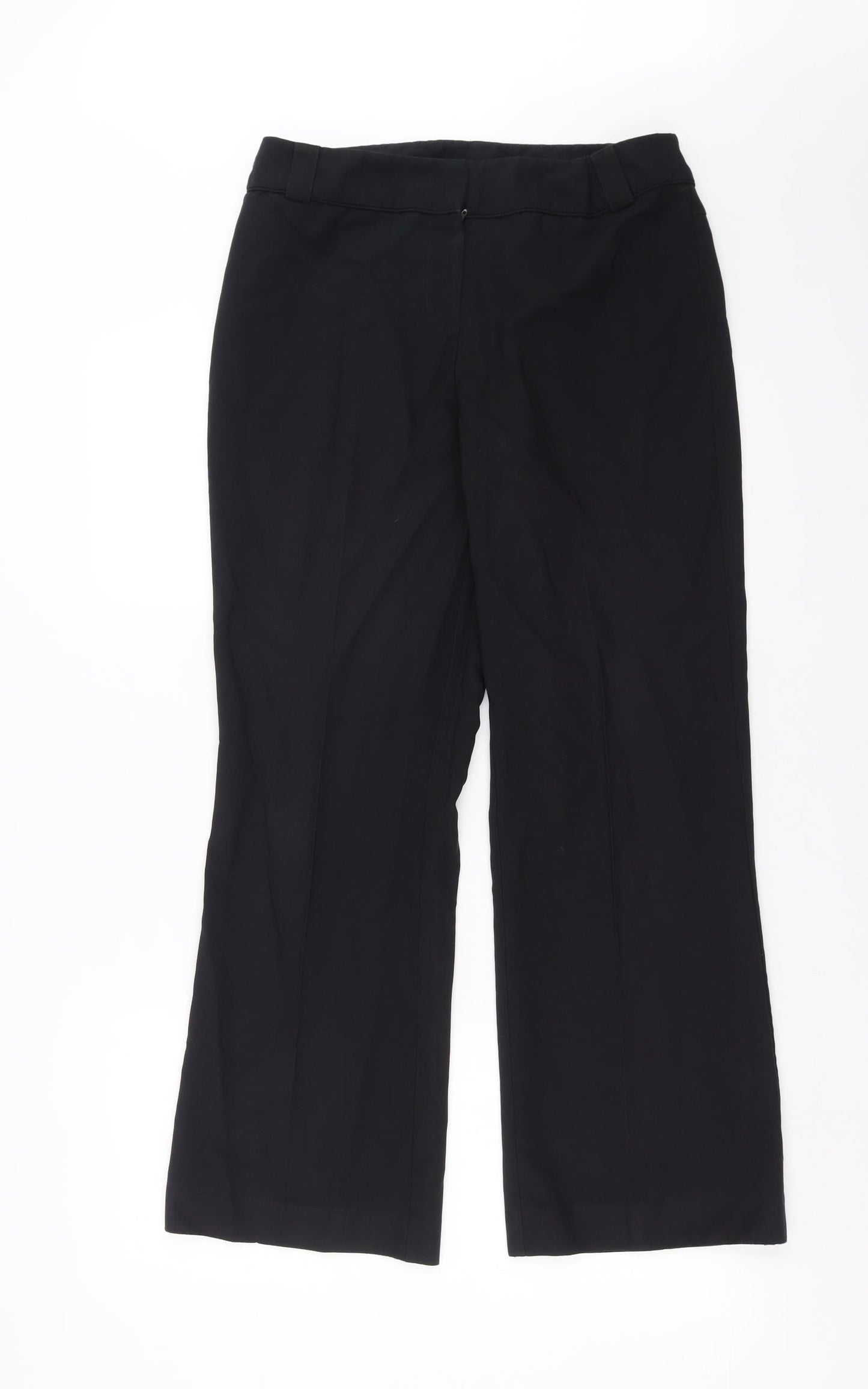 Womens UK Size 10 BHS Regular Fit  Black Trousers