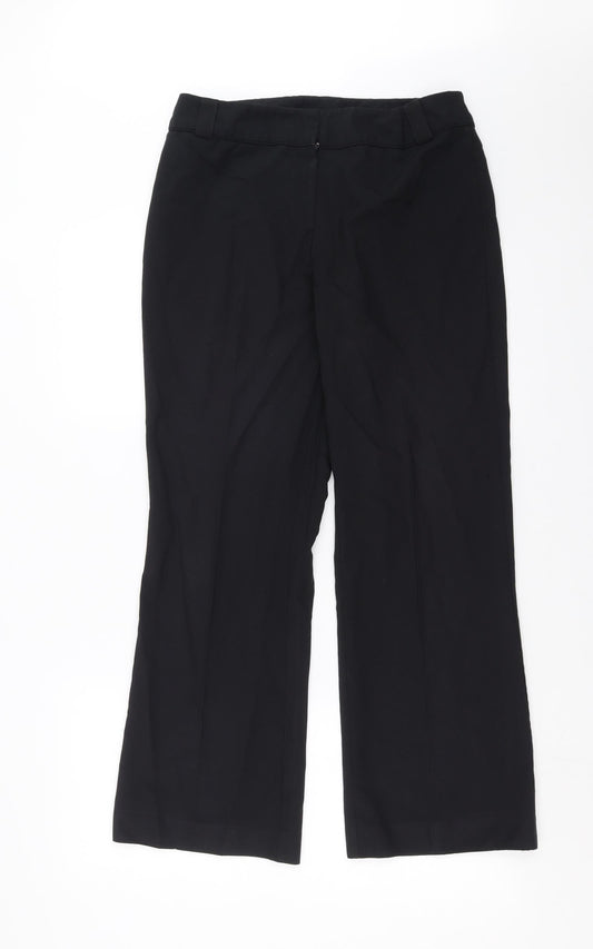 Womens UK Size 10 BHS Regular Fit  Black Trousers