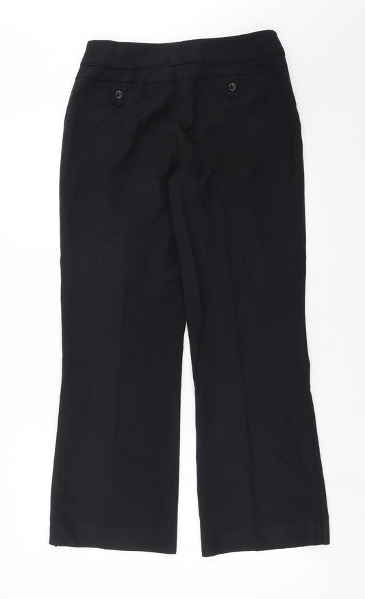 Womens UK Size 10 BHS Regular Fit  Black Trousers