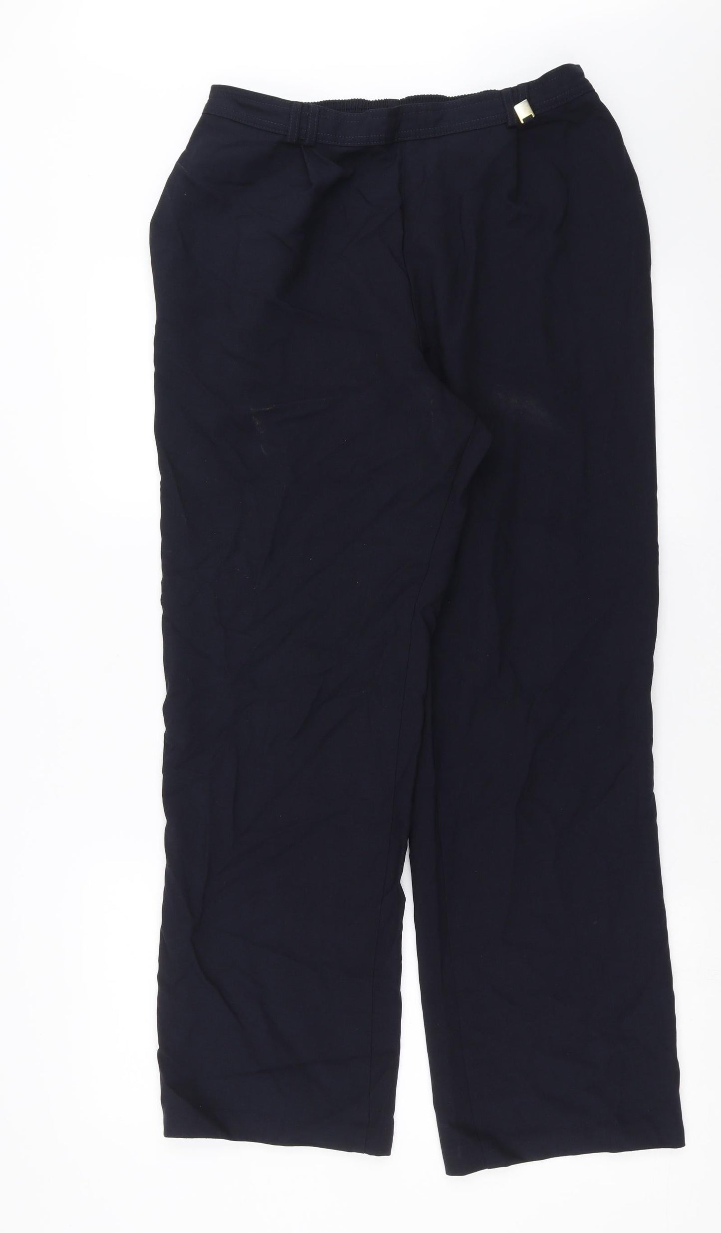 Womens UK Size 14 Marks and Spencer Regular Fit  Blue Trousers