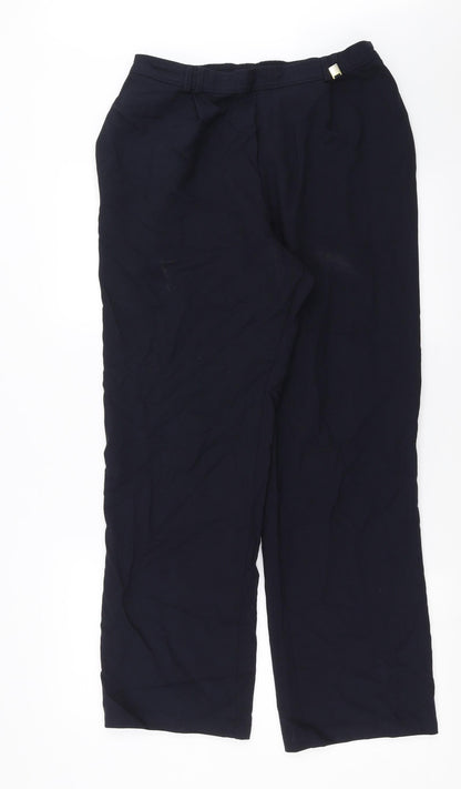 Womens UK Size 14 Marks and Spencer Regular Fit  Blue Trousers