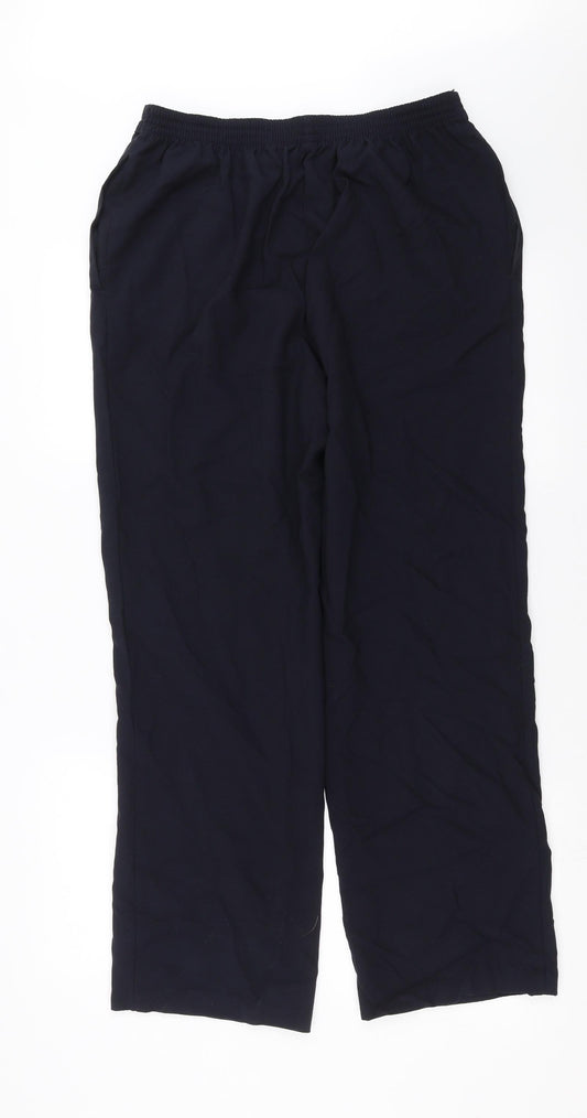 Womens UK Size 14 Marks and Spencer Regular Fit  Blue Trousers