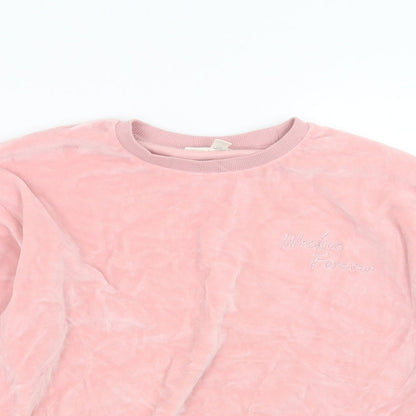 Marks and Spencer Girls Pink   Pullover Sweatshirt Size 12-13 Years  - weekend forever