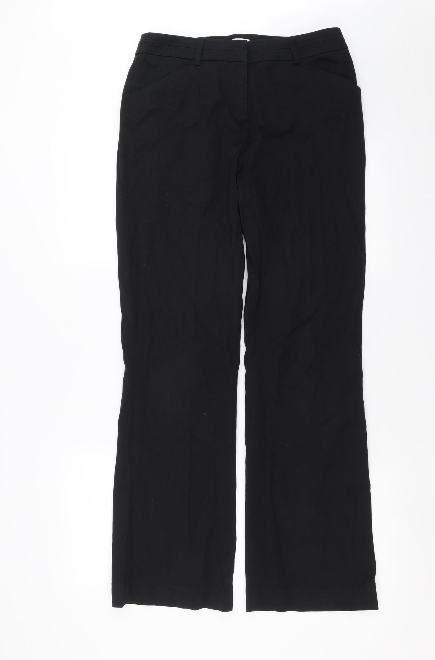 TU Womens Black  Rayon Trousers  Size 10 L30 in