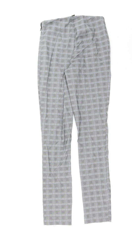 New Look Womens Grey Check  Trousers  Size 10 L28 in