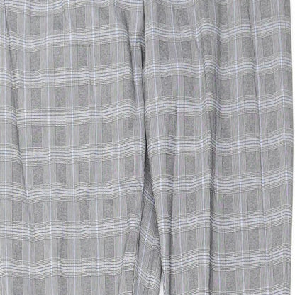 New Look Womens Grey Check  Trousers  Size 10 L28 in