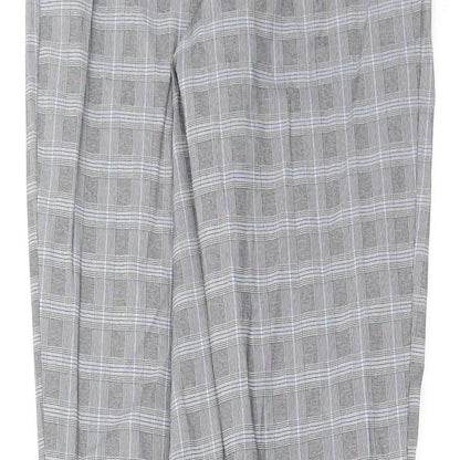 New Look Womens Grey Check  Trousers  Size 10 L28 in