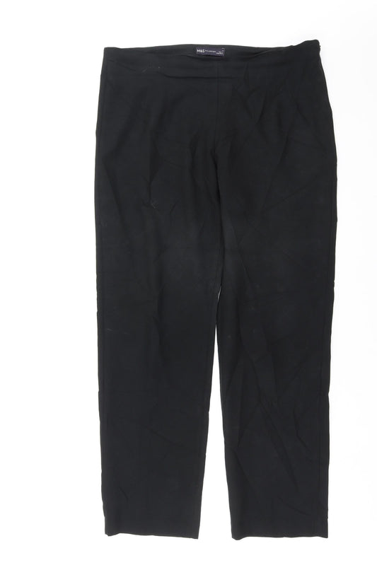 Womens UK Size 14 Marks and Spencer Regular Fit  Black Trousers