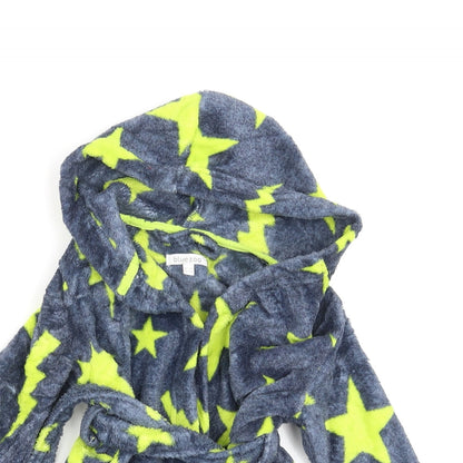 Blue Zoo Baby Blue Solid   Robe Size 12-18 Months  - Star Pattern