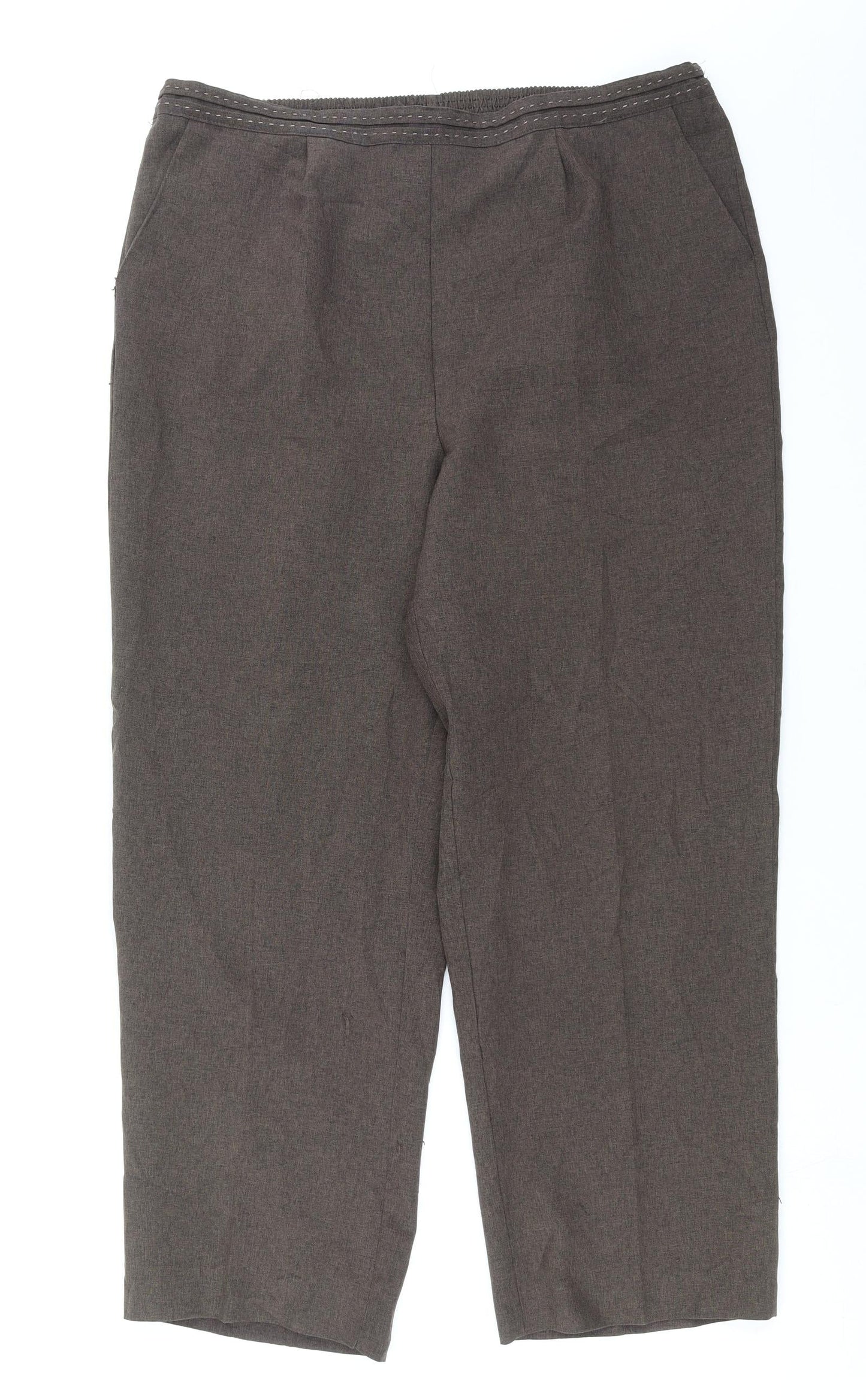 Bm Collection Womens Brown   Trousers  Size 16 L27 in