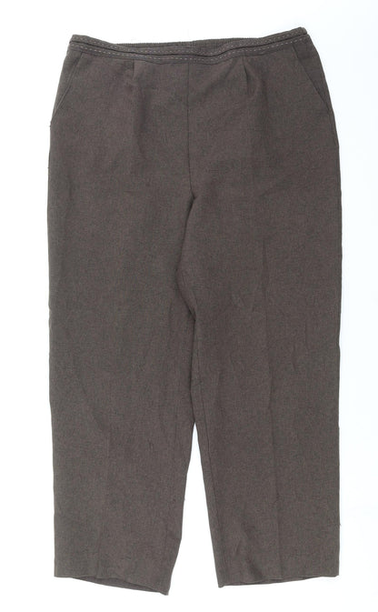 Bm Collection Womens Brown   Trousers  Size 16 L27 in