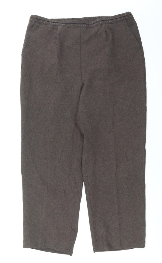 Bm Collection Womens Brown   Trousers  Size 16 L27 in
