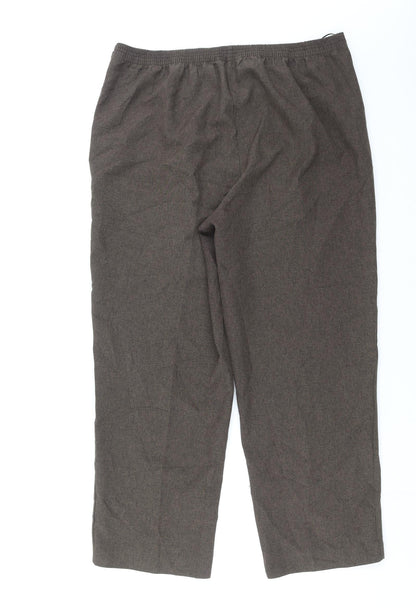 Bm Collection Womens Brown   Trousers  Size 16 L27 in