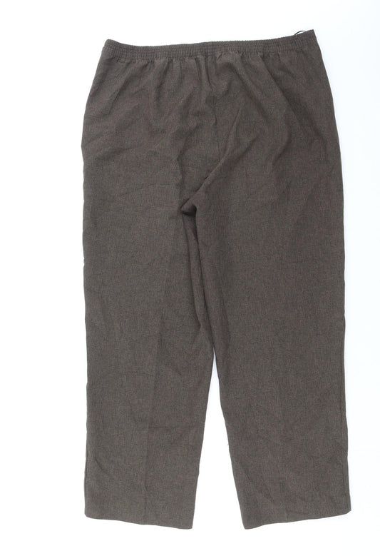 Bm Collection Womens Brown   Trousers  Size 16 L27 in