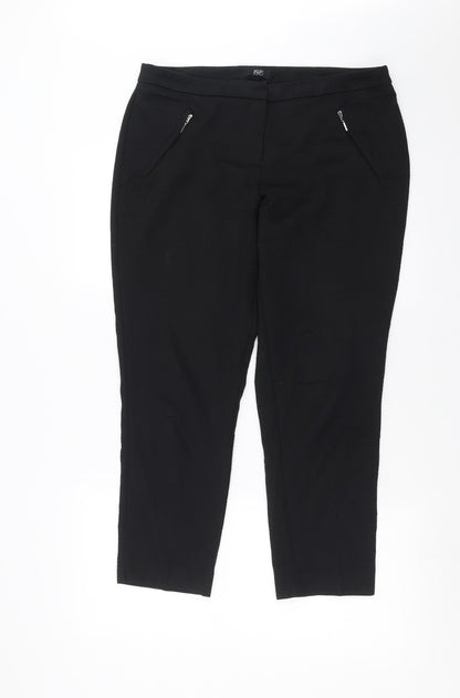 Womens UK Size 34 in F&F Regular Fit  Black Trousers
