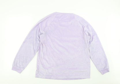 Primark Womens Purple Solid Fleece Top Pyjama Top Size S  - love kindness positivity