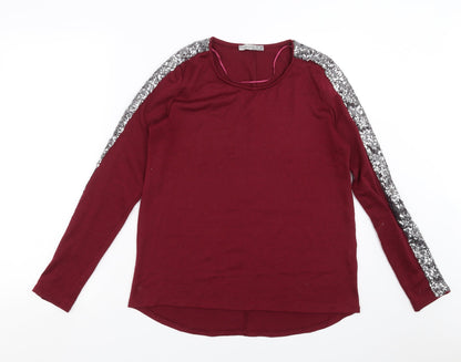 Primark Womens Purple  Knit Pullover Jumper Size 10  - sequins