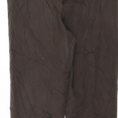 Womens UK Size 12 Marks and Spencer Regular Fit  Green Trousers