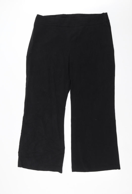 Womens UK Size 18 Wallis Regular Fit  Black Trousers