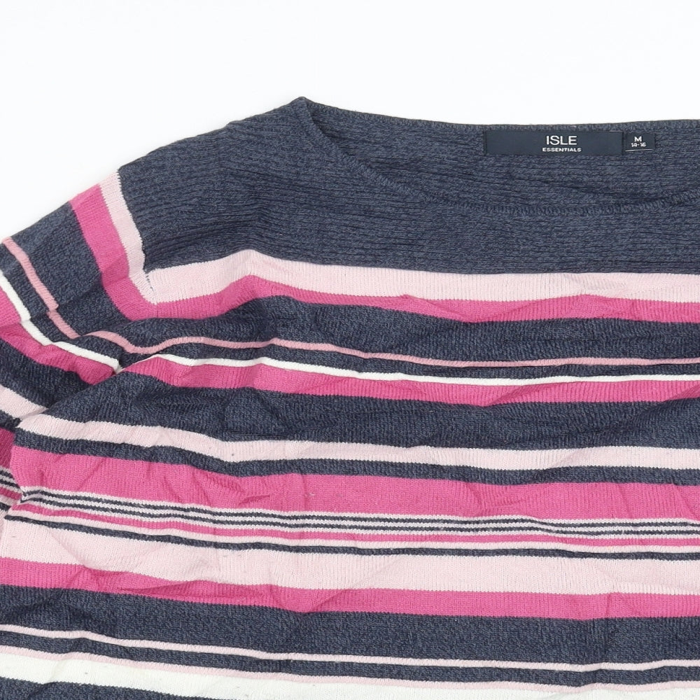 Womens UK Size M ISLE Blue Pullover Jumper