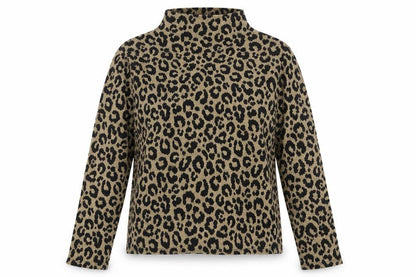 Marks & Spencer Womens Brown Animal Print  Pullover Jumper Size 8