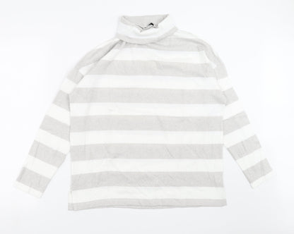 TU Womens Grey Striped Knit Pullover Jumper Size 14