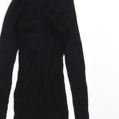 LU NYC Womens Black   Pullover Jumper Size S  - stretch fabric