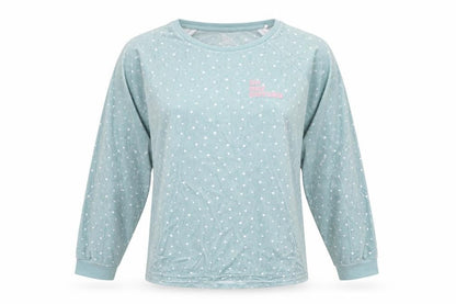 Primark Womens Green Polka Dot  Top Pyjama Top Size 10  - Do not disturb