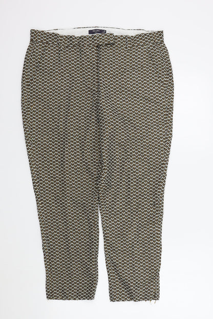 Womens UK Size 14 M&S Regular Fit  Brown Trousers