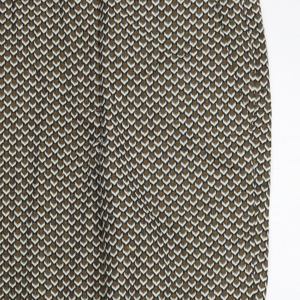 Womens UK Size 14 M&S Regular Fit  Brown Trousers