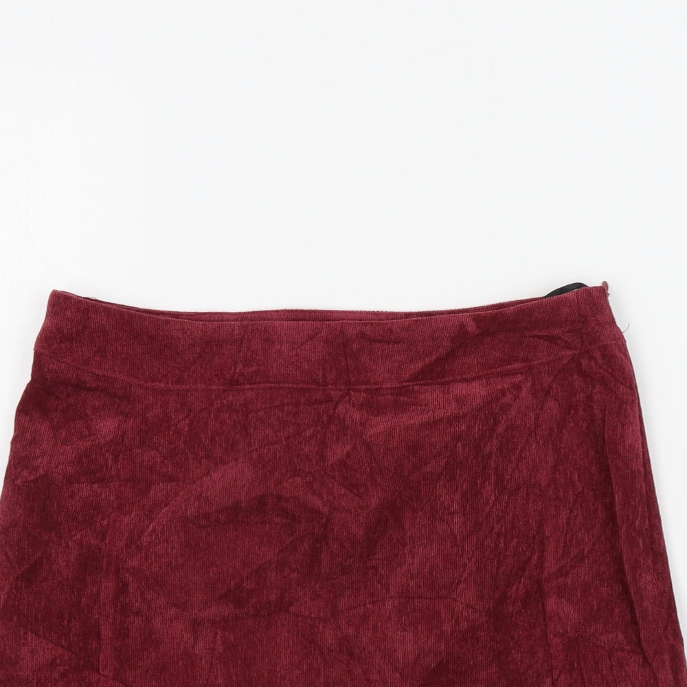 Boohoo Womens Red   A-Line Skirt Size 8