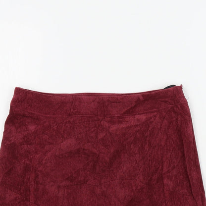Boohoo Womens Red   A-Line Skirt Size 8