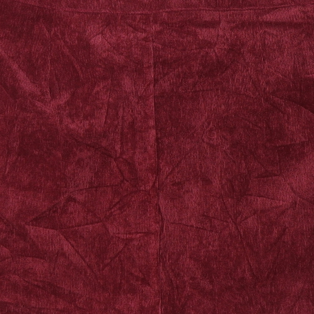 Boohoo Womens Red   A-Line Skirt Size 8