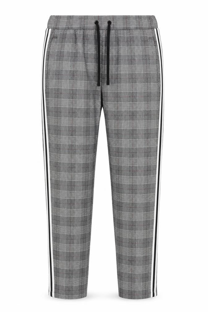 Mauvais Womens Black Check  Trousers  Size L L28 in