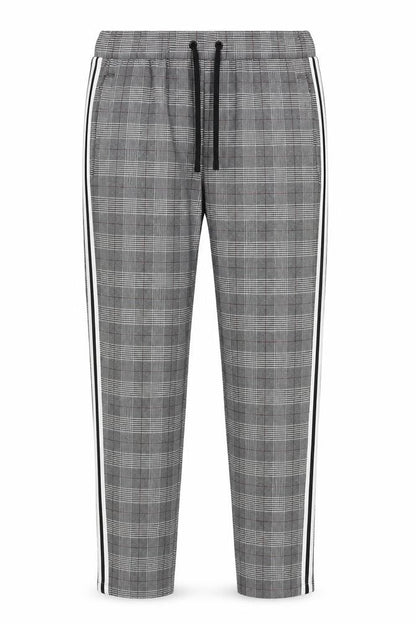 Mauvais Womens Black Check  Trousers  Size L L28 in