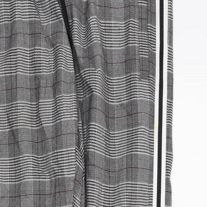 Mauvais Womens Black Check  Trousers  Size L L28 in