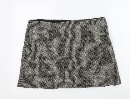 Gap Womens Black Geometric  A-Line Skirt Size 12