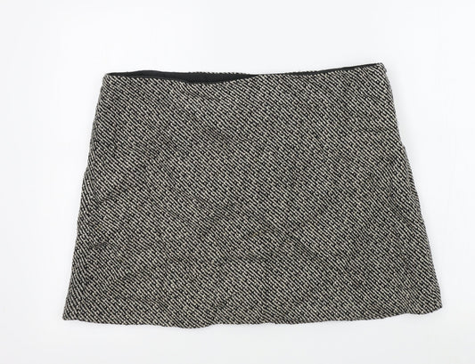 Gap Womens Black Geometric  A-Line Skirt Size 12